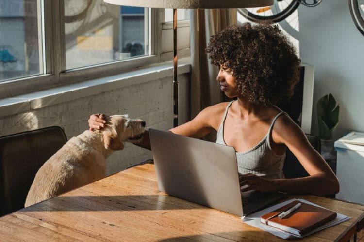 female pet owner