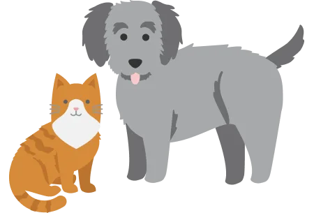 Illustration d’un chat et d’un chien